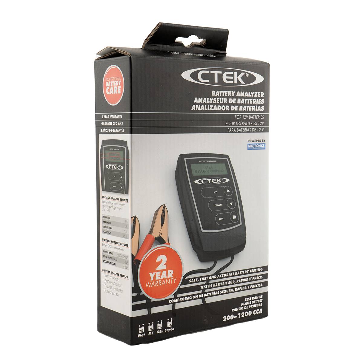 CTEK Battery Analyzer CCA Batterietester für 12V Autobatterien 