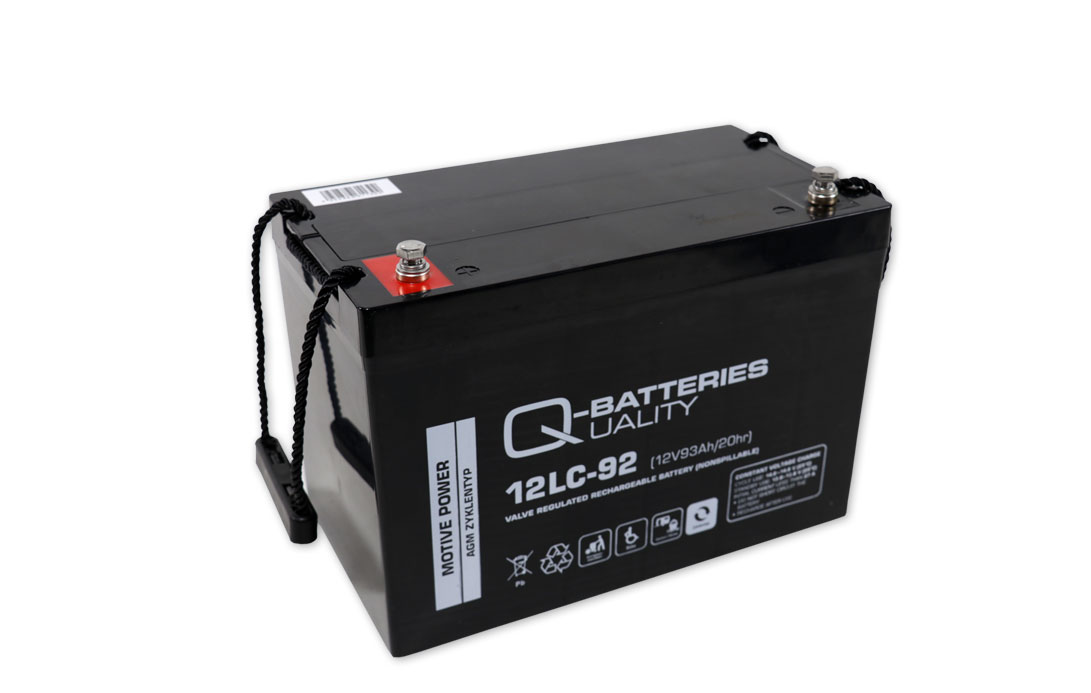 Q-Batteries 12LC-92 AGM Solar und Wohnmobil Batterie 12V 93Ah