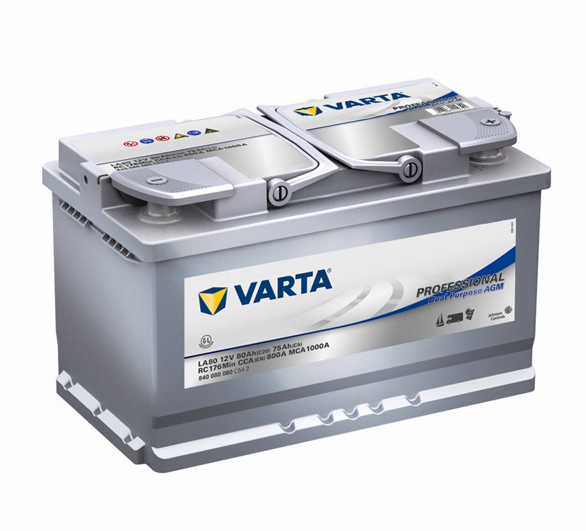 Varta LA80 Professional DP AGM Versorgungsbatterie 12V 80Ah 800A