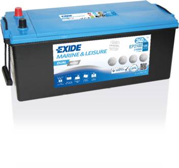 Exide EP2100 Dual AGM Versorgungsbatterie Starterbatterie 12V 240Ah 2100Wh