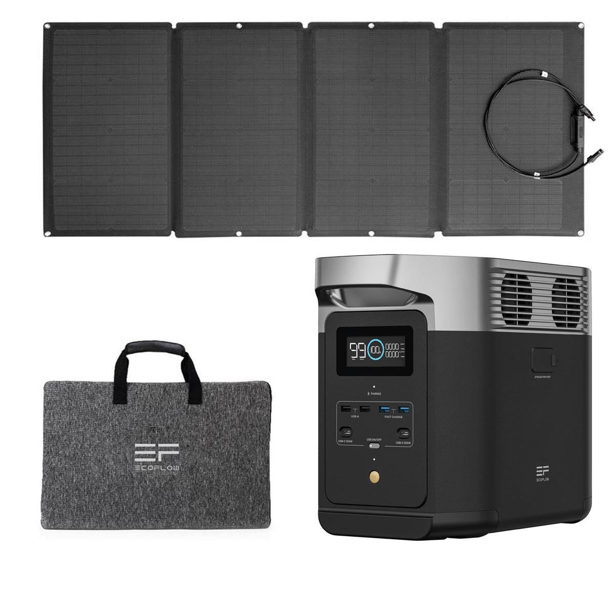 EcoFlow Delta 2 1024Wh Powerstation mit 160W Solarpanel