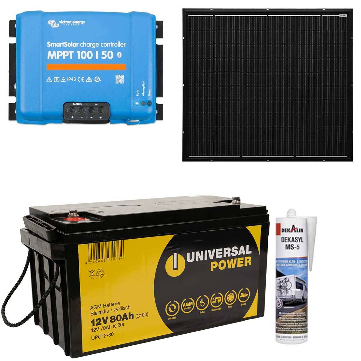 a-TroniX Solaranlage Wohnmobil 440W mit 80Ah Batterie und Victron MPPT Laderegler