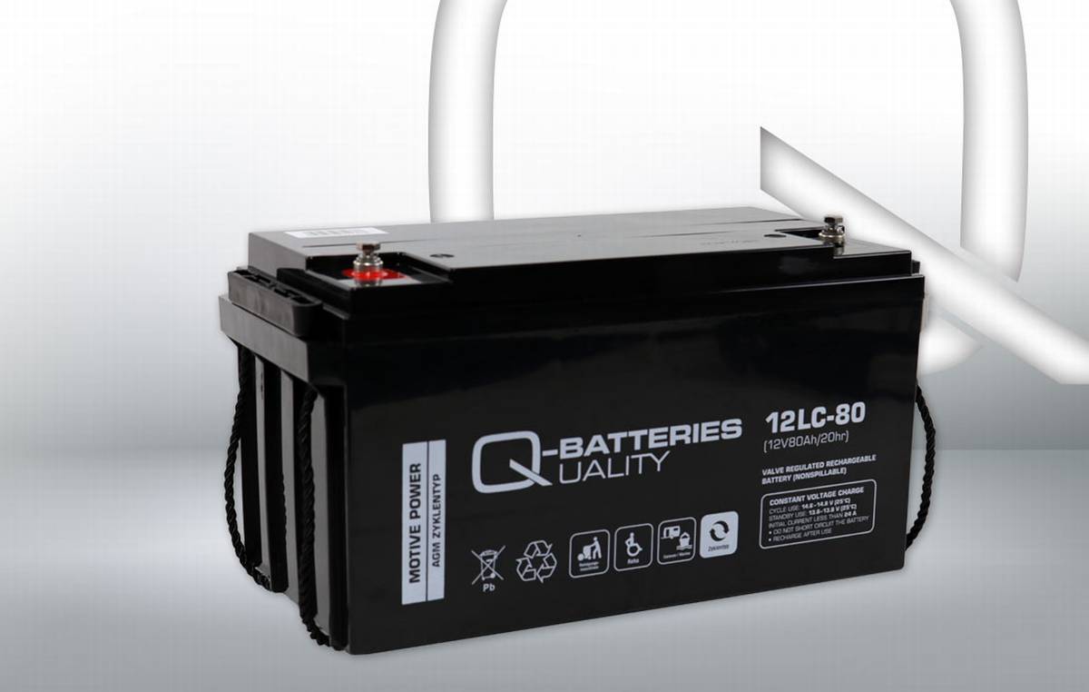 Q-Batteries 12LC-80 AGM Solar und Wohnmobil Batterie 12V 80Ah