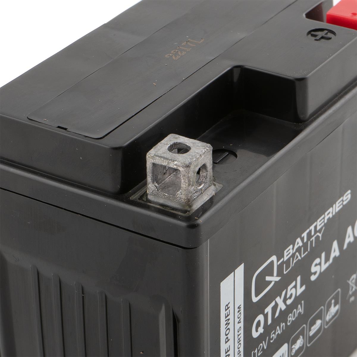 Q-Batteries QTX5L SLA AGM Motorradbatterie 12V 4Ah 60A