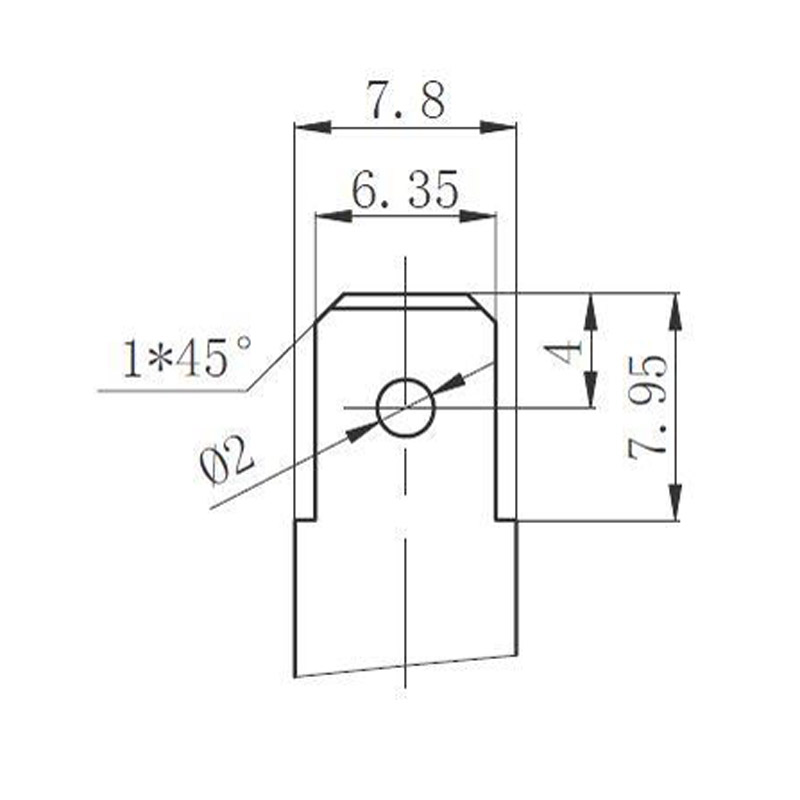 Adapter M6 auf Faston F2 Flachstecker gewinkelt (Paar)