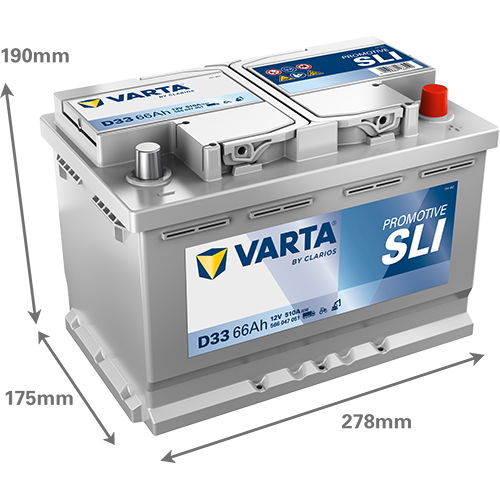 VARTA D33 ProMotive Heavy Duty 12V 66Ah 510A LKW Batterie 566 047 051