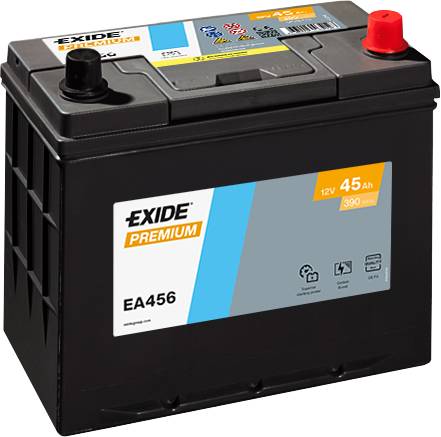 Exide EA456 Premium Carbon Boost 12V 45Ah 390A Autobatterie