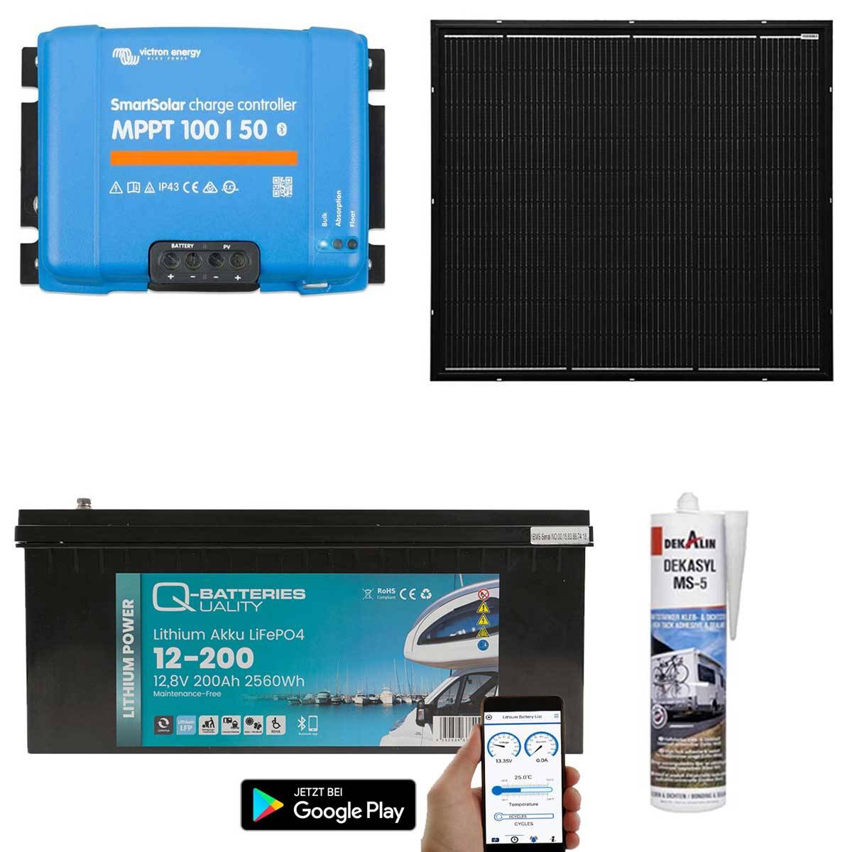 a-TroniX Solaranlage Wohnmobil 440W mit 200Ah Lithium Batterie und Victron MPPT Laderegler