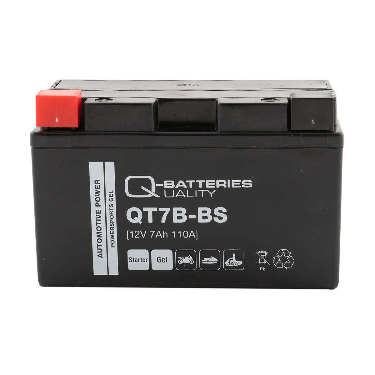 Q-Batteries QT7B-4 Gel Motorradbatterie 12V 7Ah 120A QT7B-BS