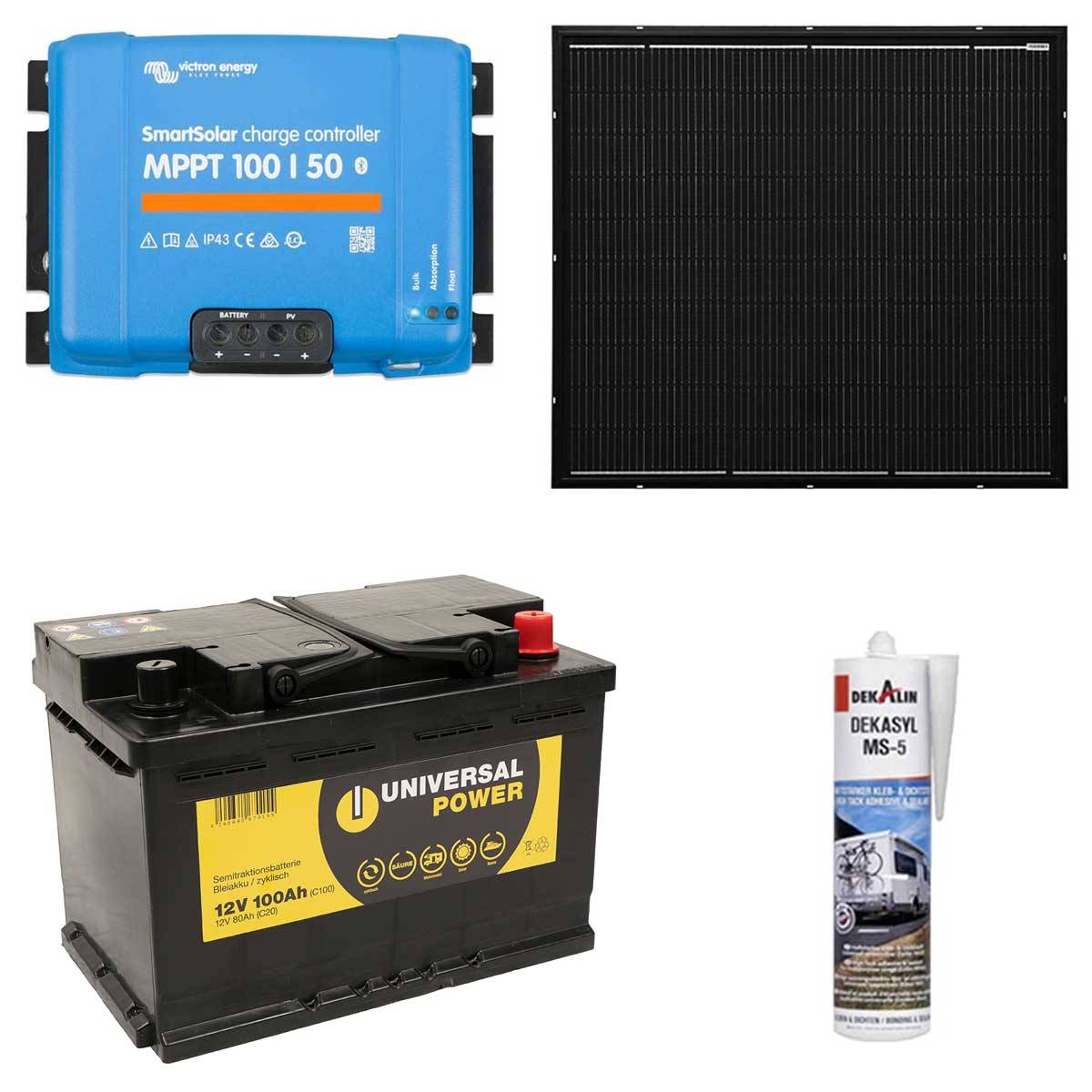 a-TroniX Solaranlage Wohnmobil 440W mit 100Ah Batterie und Victron MPPT Laderegler