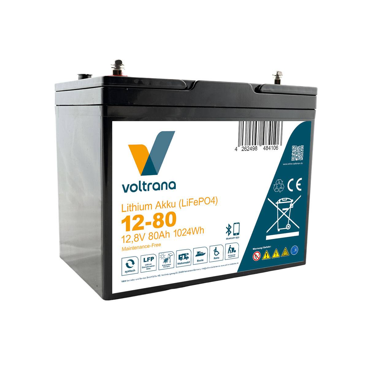 Voltrana Lithium-Akku VT80 12,8V 80Ah 1024Wh Bluetooth LiFePO4