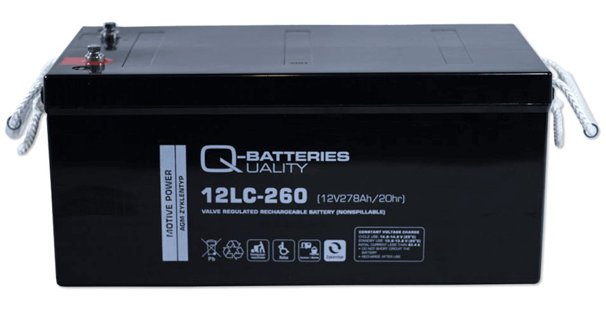 Q-Batteries 12LC-260 AGM Solar und Wohnmobil Batterie 12V 278Ah