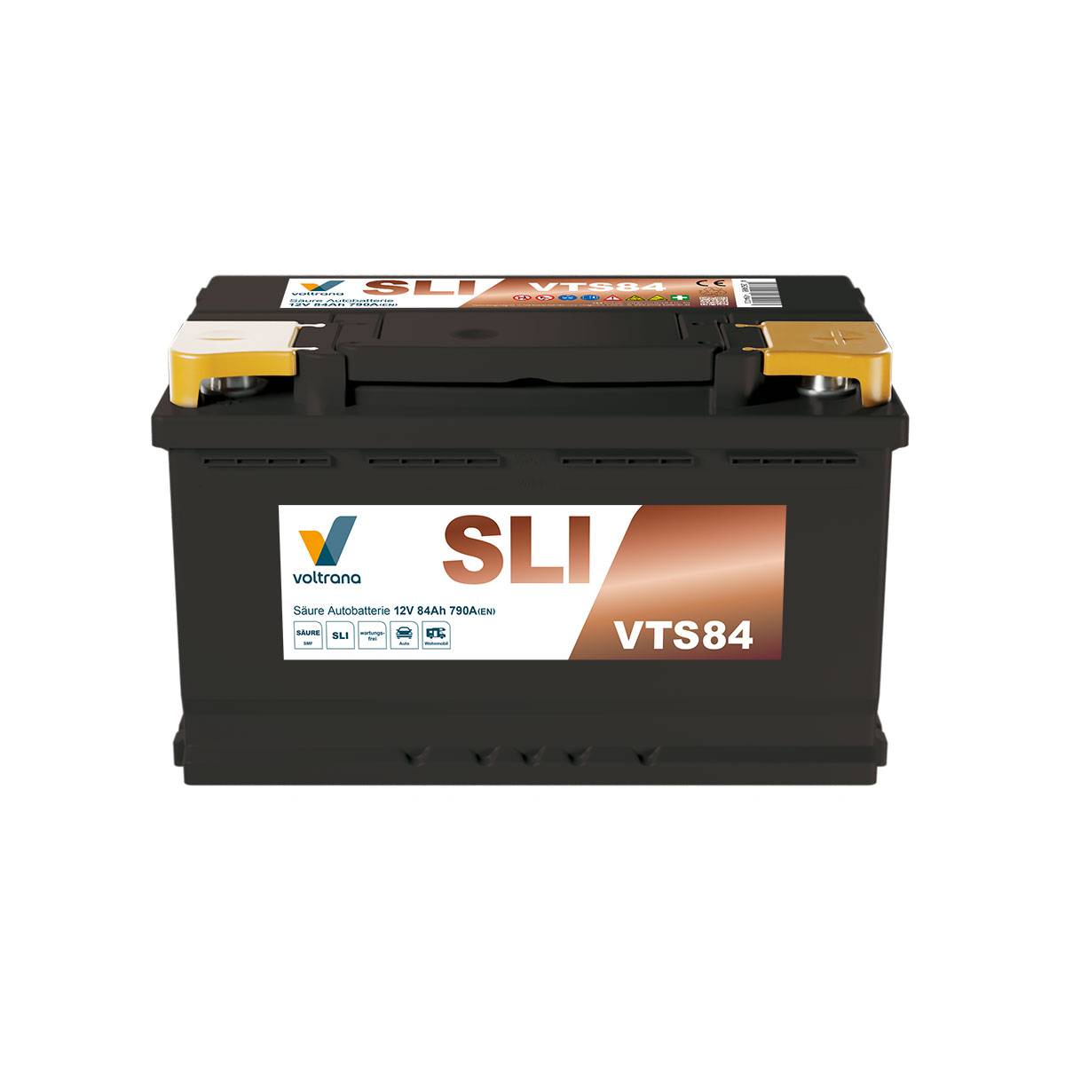 Voltrana Säure SLI Autobatterie 84Ah 12V 790A VTS84