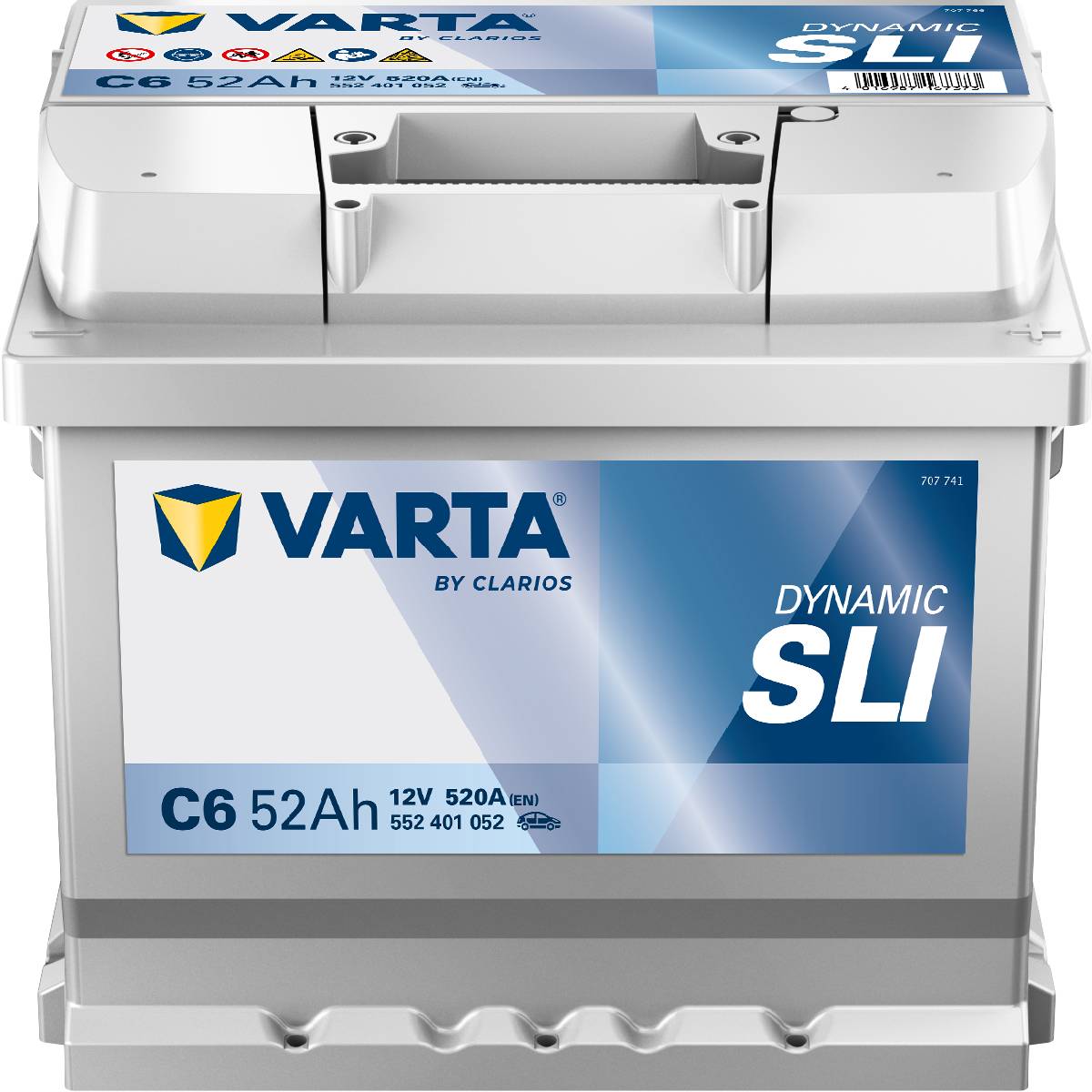 VARTA C6 Silver Dynamic 12V 52Ah 520A Autobatterie 552 401 052