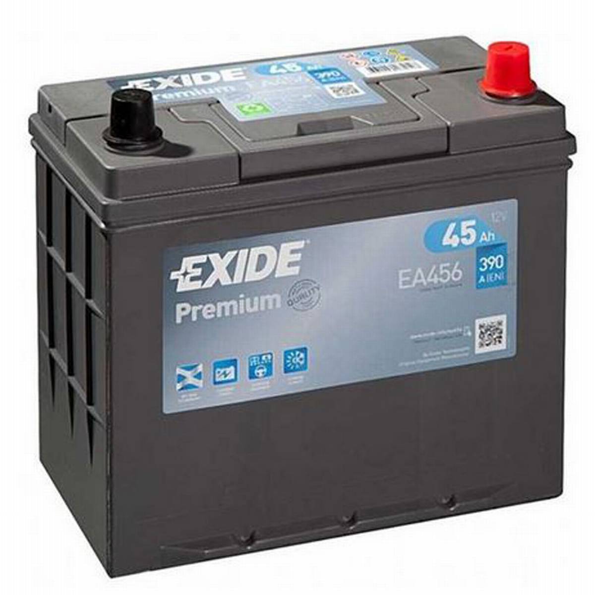 Exide EA456 Premium Carbon Boost 12V 45Ah 390A Autobatterie