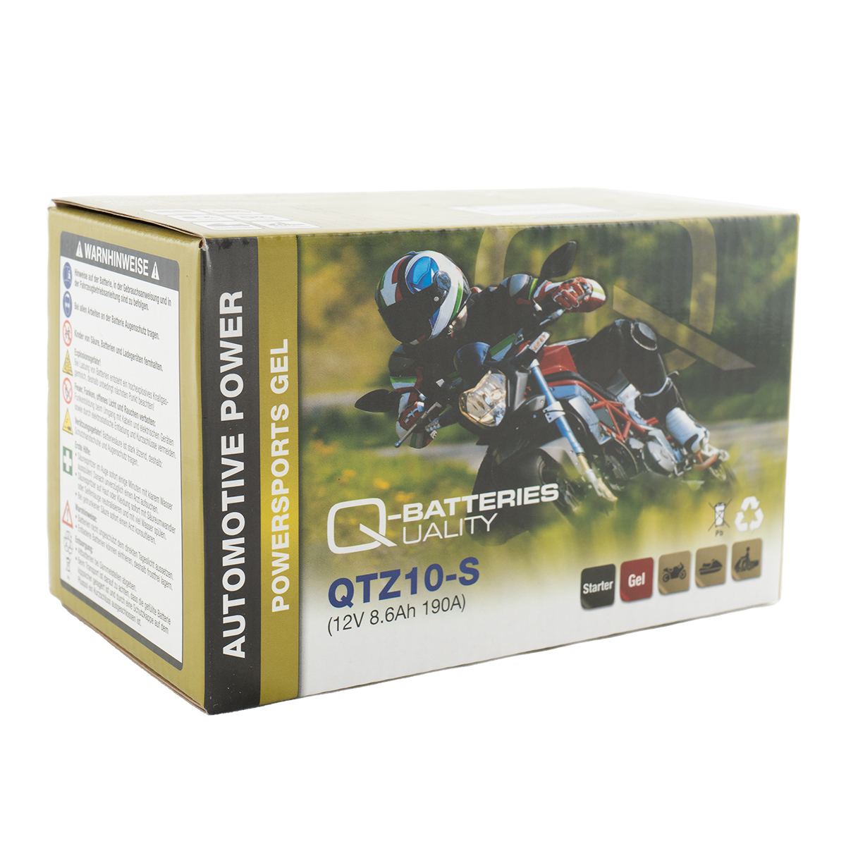 Q-Batteries QTZ10-S GeL Motorradbatterie12V 8,6Ah 190A