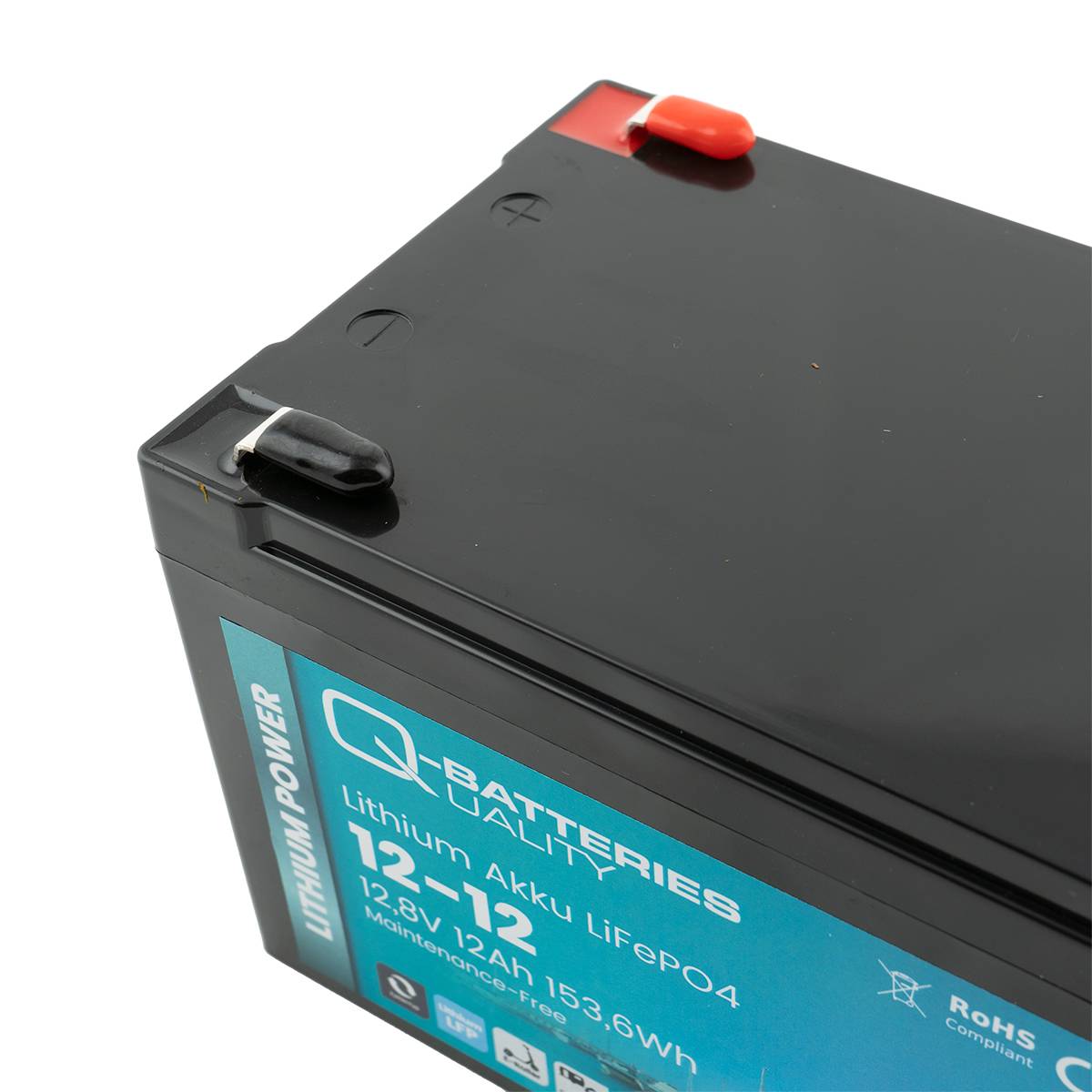 Q-Batteries Lithium Akku 12-12 12,8V 12Ah 153,6Wh LiFePO4 Batterie