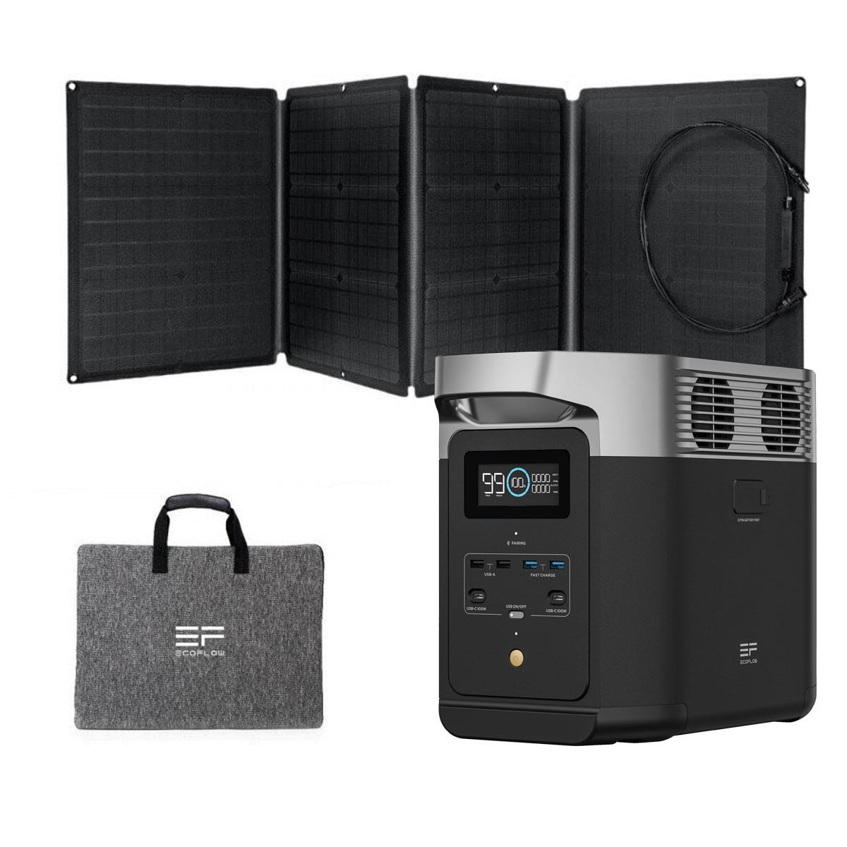 EcoFlow Delta 2 1024Wh Powerstation mit 110W Solarpanel