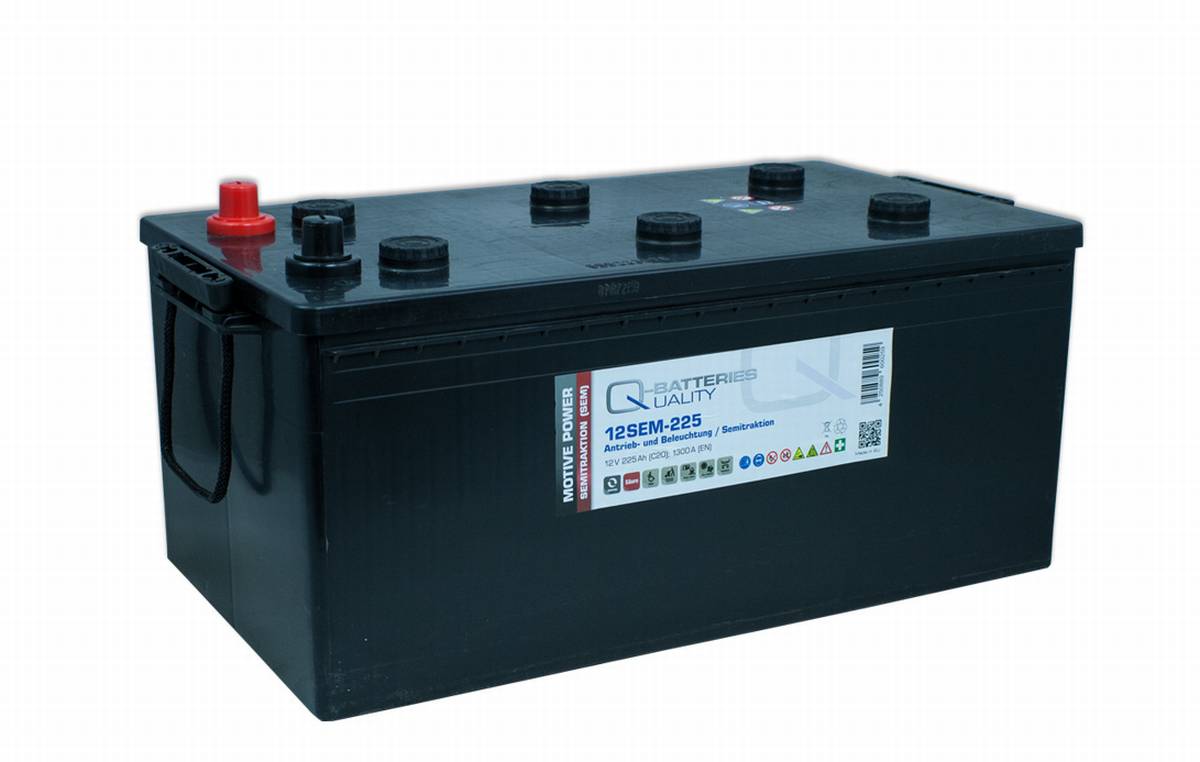 Q-Batteries 12SEM-225 Solar und Wohnmobil Batterie 12V 225Ah