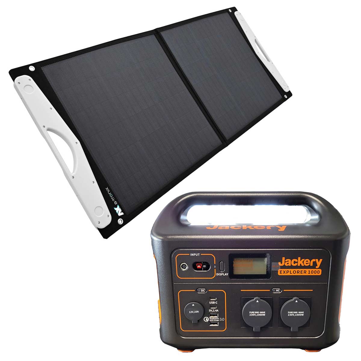 Jackery Explorer 1000 1002Wh Portable Powerstation Solar Bag 100W faltbares Solarmodul