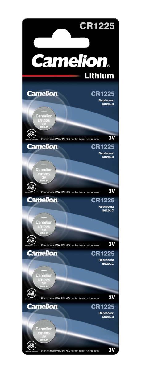 Camelion CR1225 Lithium Knopfzelle (5er Blister)  