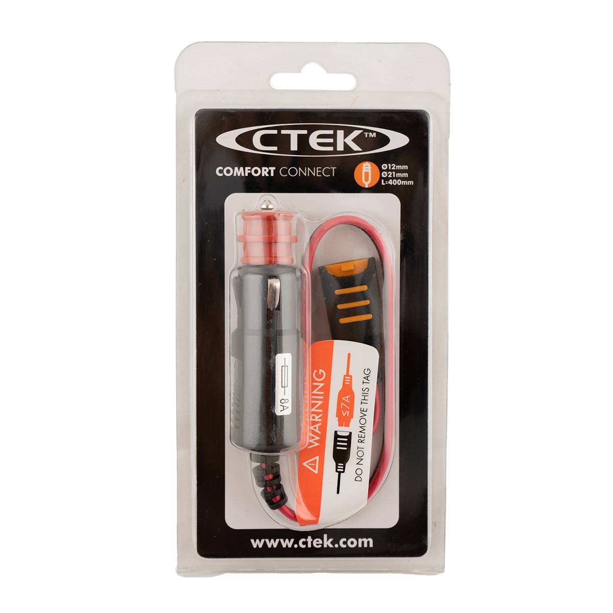 CTEK Comfort Connect Cig Plug Adapter für alle 12V Ladegeräte Kabellänge 400mm