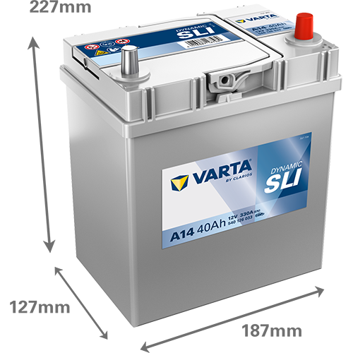 VARTA A14 Blue Dynamic 12V 40Ah 330A Autobatterie 540 126 033