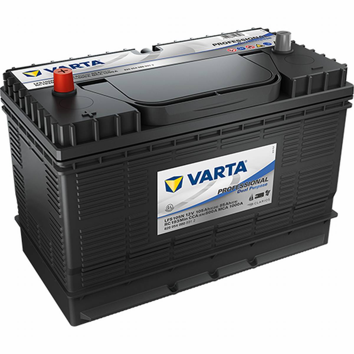 Varta LFS105N Professional Dual Purpose 12V 105Ah 800A 820 054 080 B91 2