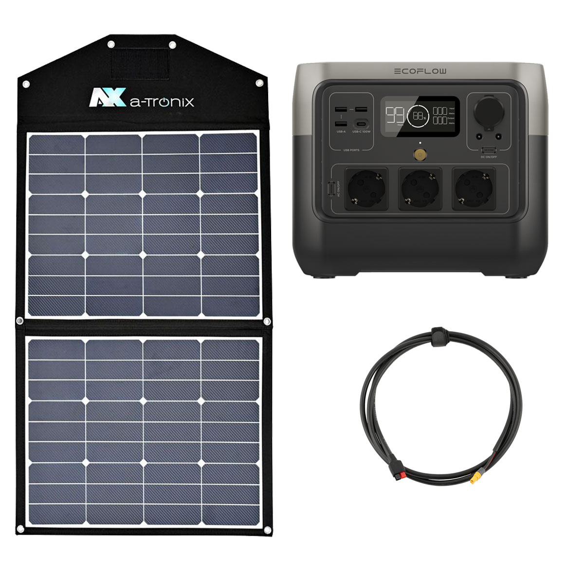 EcoFlow River 2 Pro 768Wh Portable Powerstation mit 90W Solarmodul