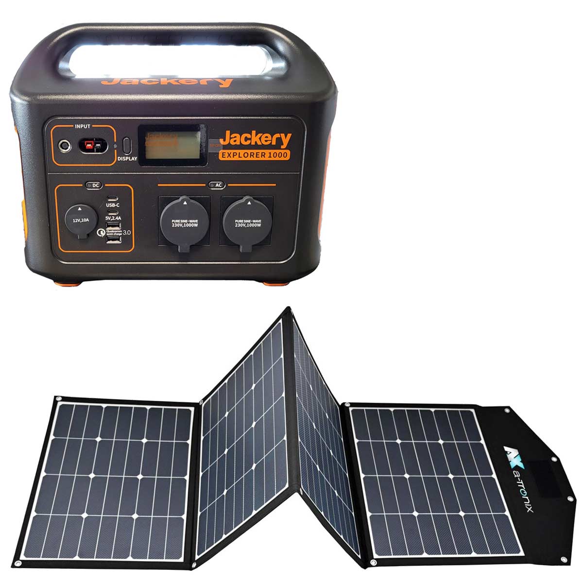 Jackery Explorer 1000 1002Wh Portable Powerstation mit Solar Bag 180W faltbares Solarmodul