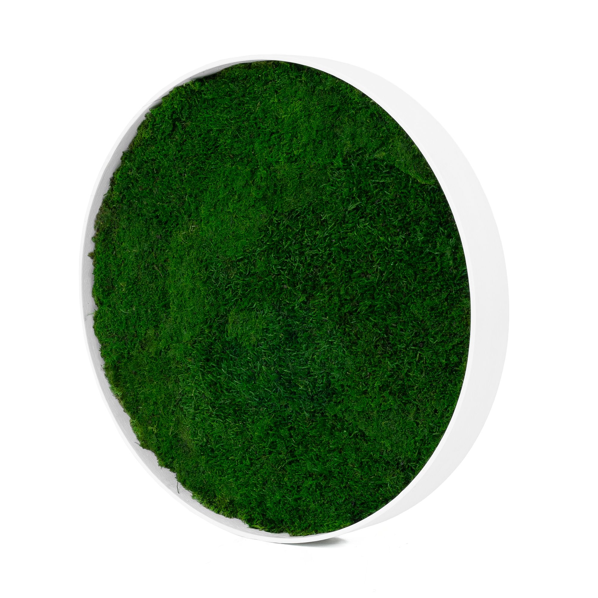 River Design - Ø30 cm - Holzrahmen Weiß