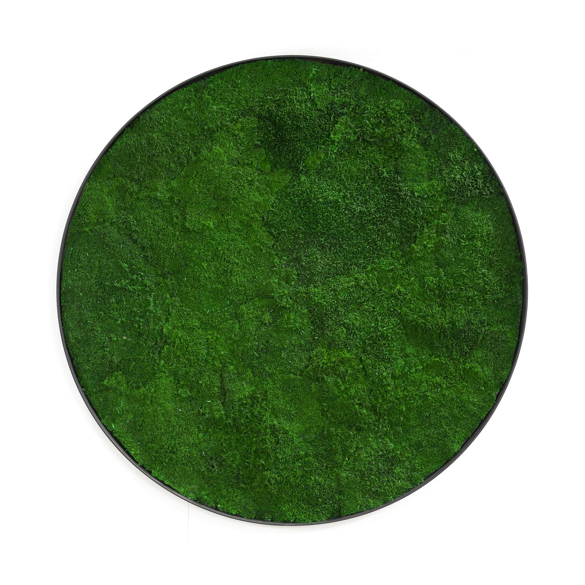 Flat Design - Ø80 cm - Holzrahmen Schwarz