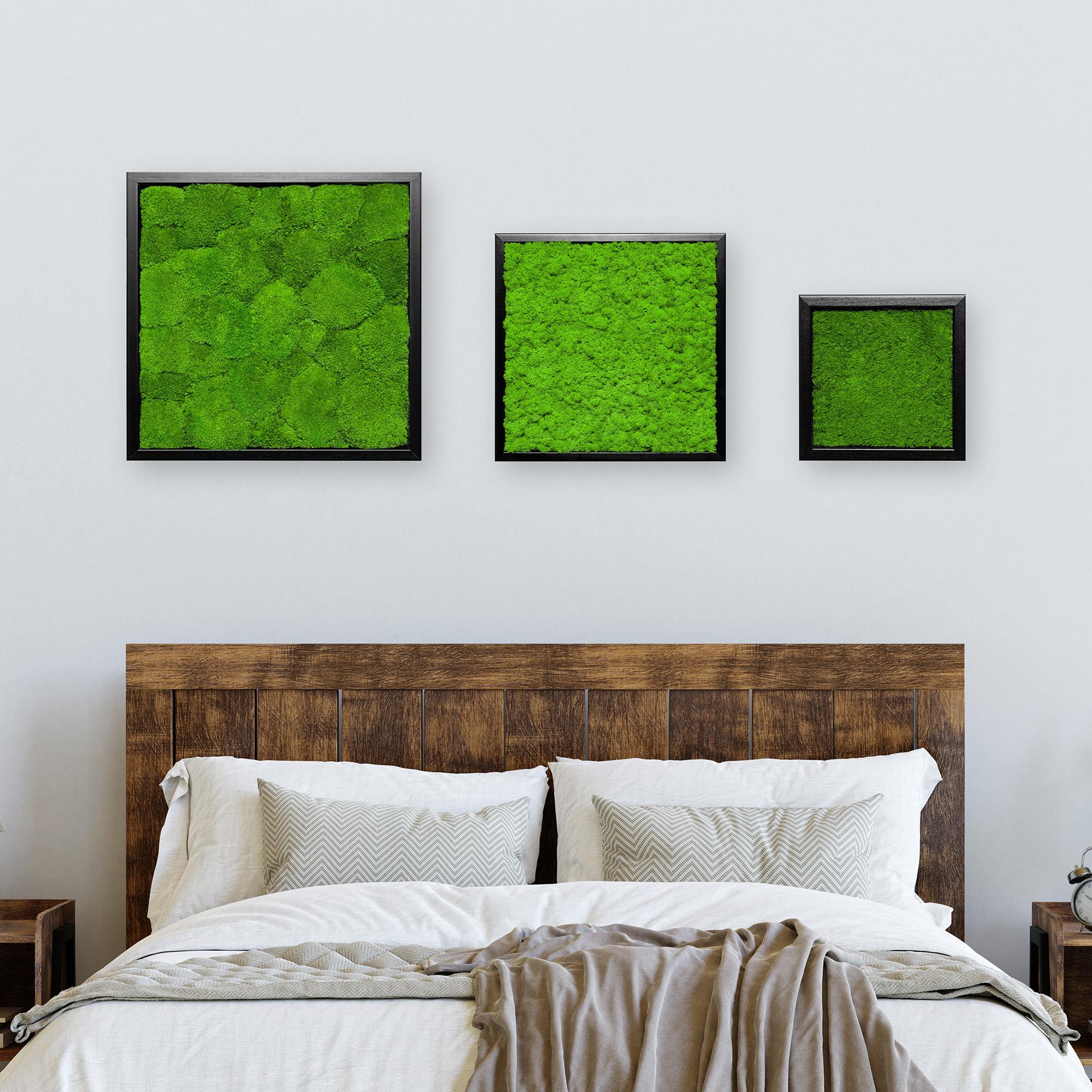 Eckiges Bundle: Nature Sequence - schwarz (45x45 cm - 35x35 cm - 25x25 cm)