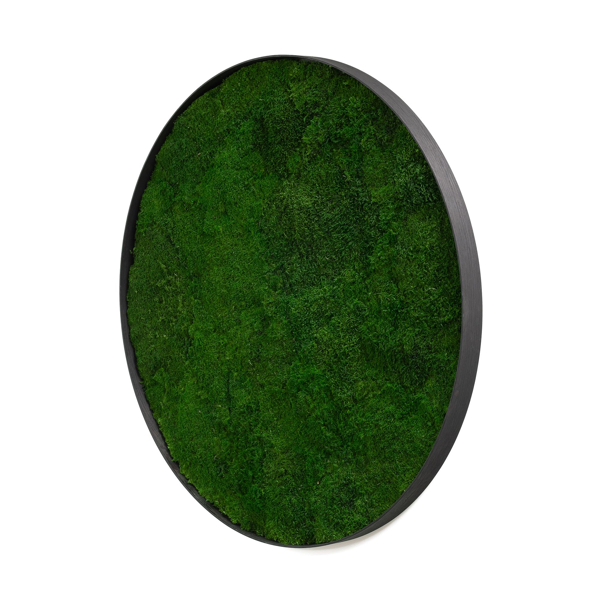 Flat Design - Ø80 cm - Holzrahmen Schwarz