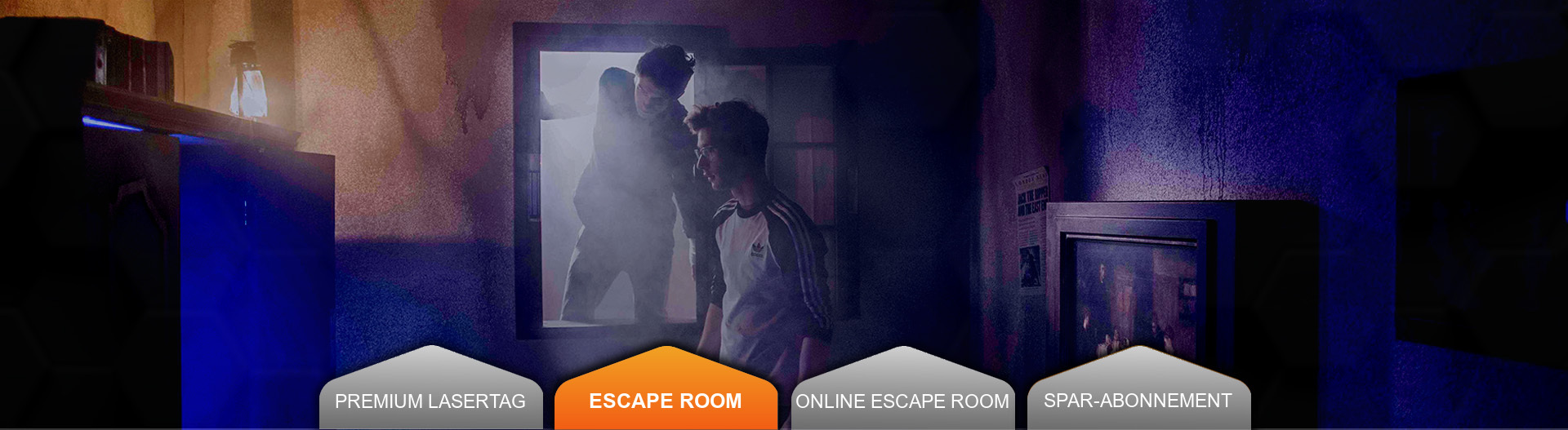 Live Escape Room Geheimnisraum in Schwarzlicht
