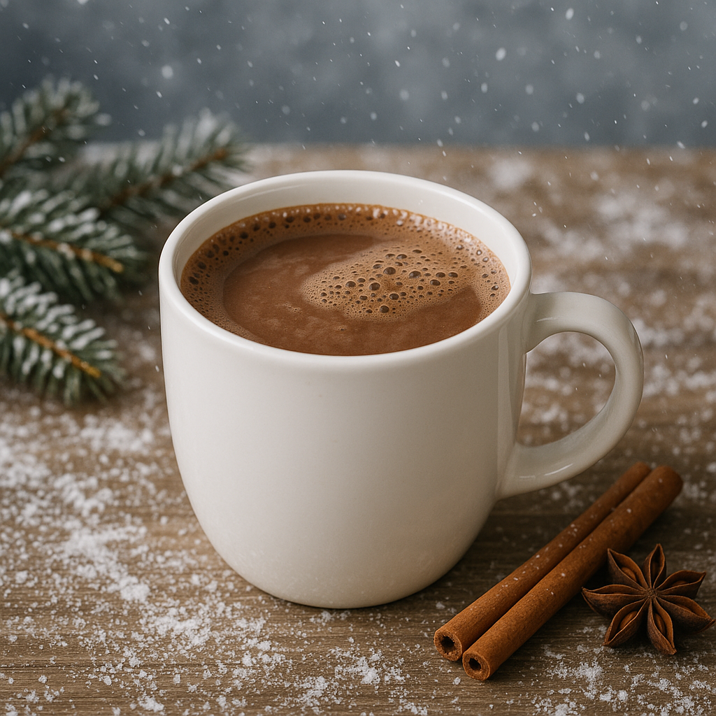 Heißer laktosefreier Schoko-Kakao-Drink bei Laserstar Oldenburg – warmes Wintergetränk für Gäste von Lasertag, Minigolf und Escape Rooms.