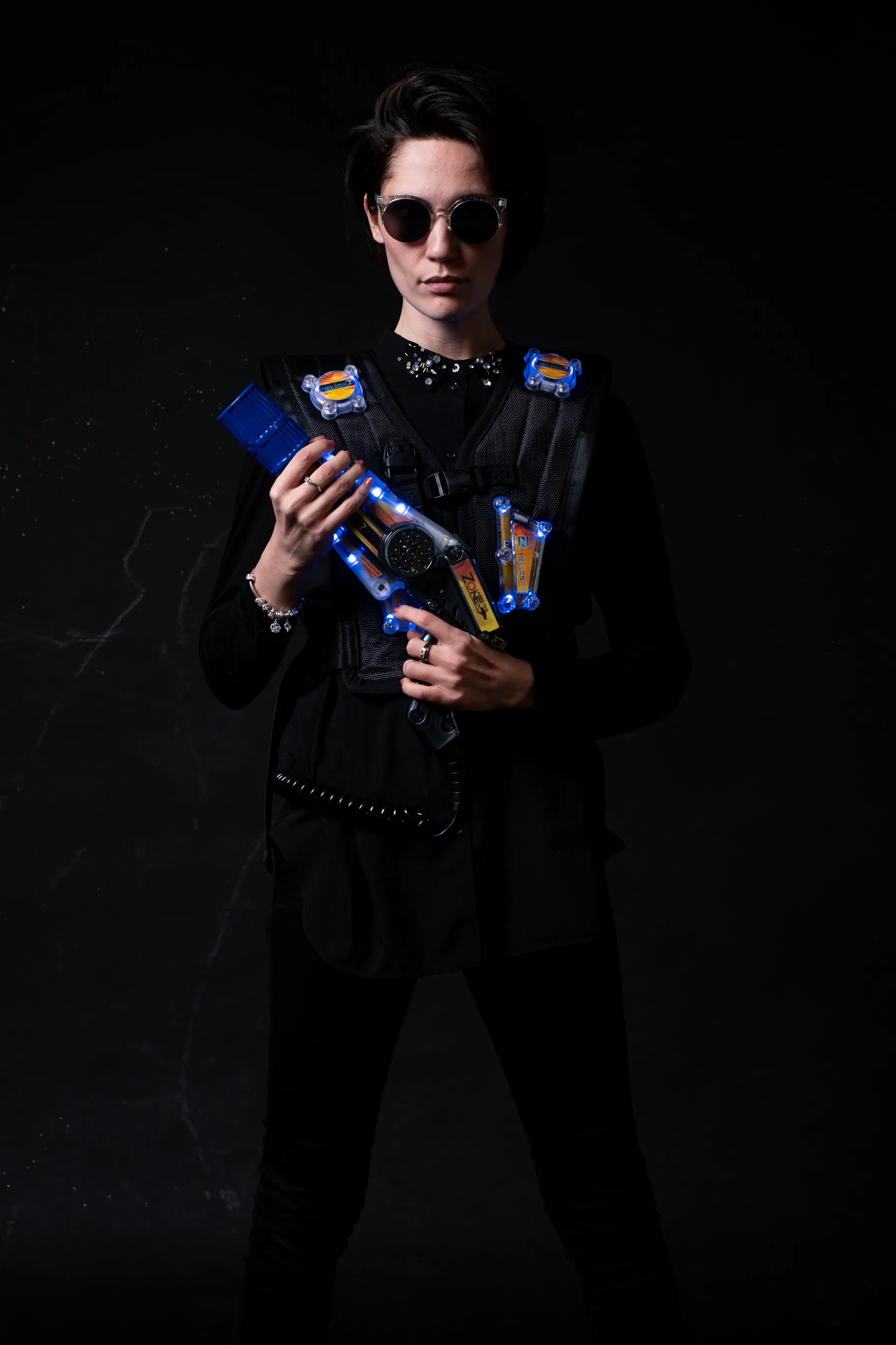 Lasertag in der Zone Arena – Spieler im futuristischen Matrix-Style