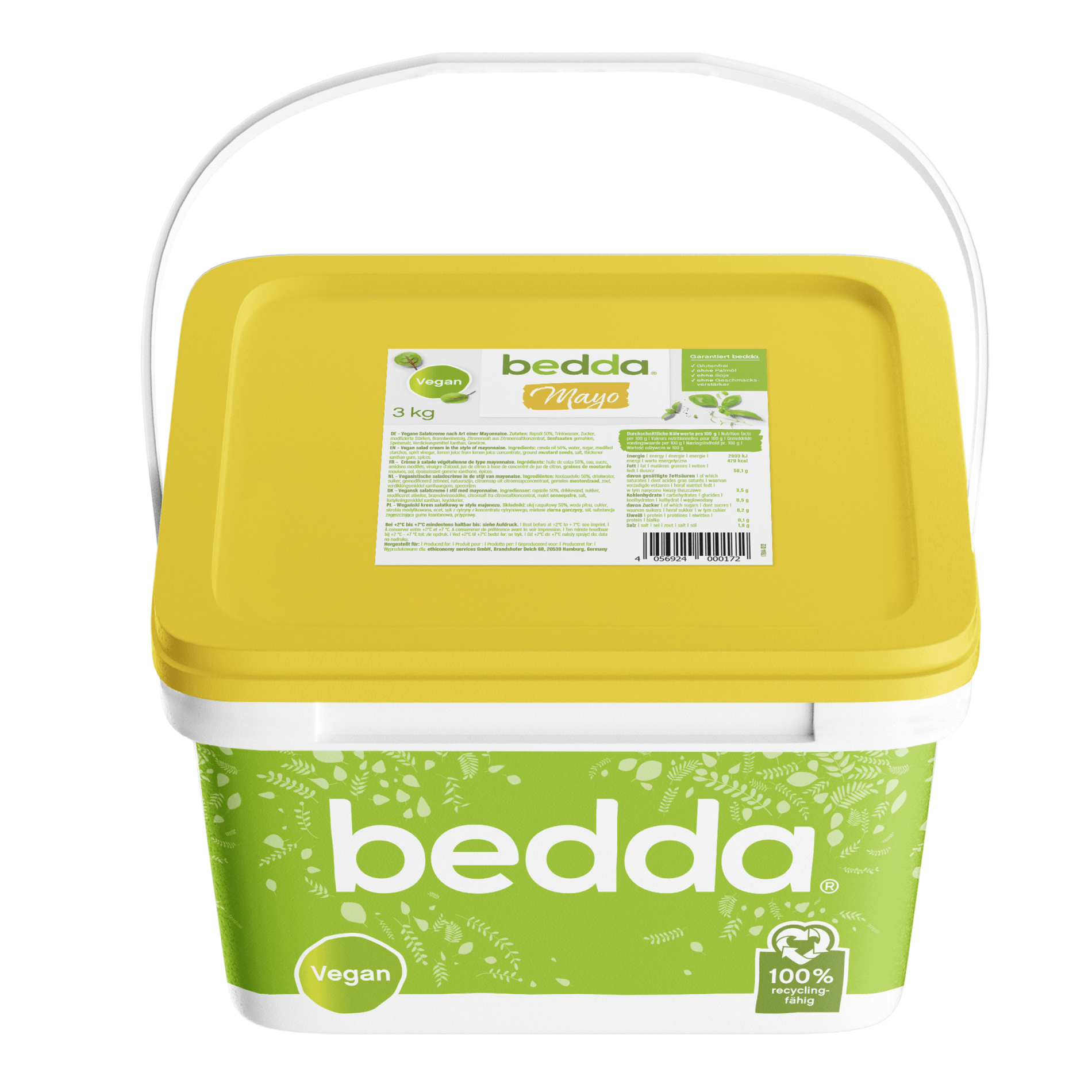 Mayonnaise 'Bedda vegan' (3 Liter)