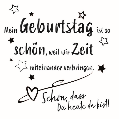 20 Servietten Zeit zum Geburtstag 33x33cm