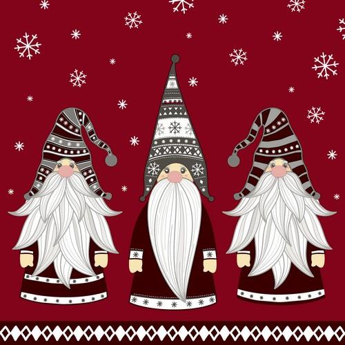 20 Servietten Gnomes - Familie der Wichtel 33x33cm