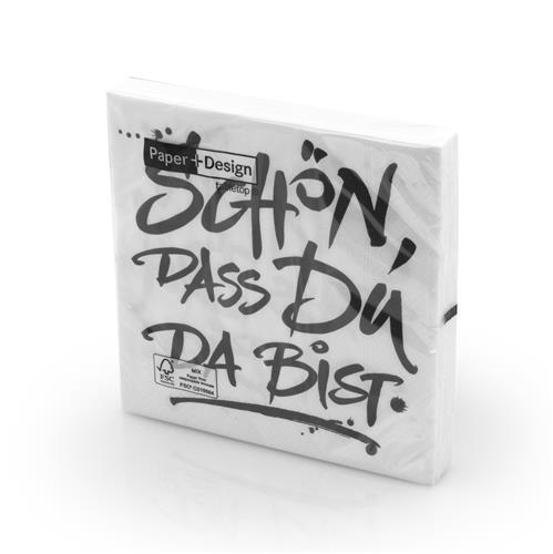 20 Servietten Schön... dass Du da bist 33x33cm