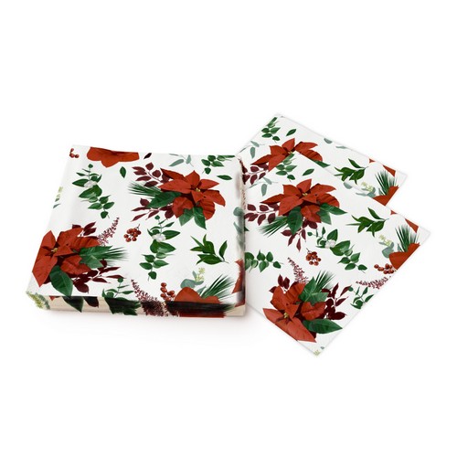 20 Servietten Seasonal Joy - Weihnachtsstern aus Natur 33x33cm