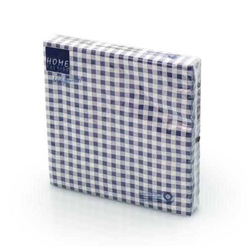 20 Servietten Karo blau 33x33cm