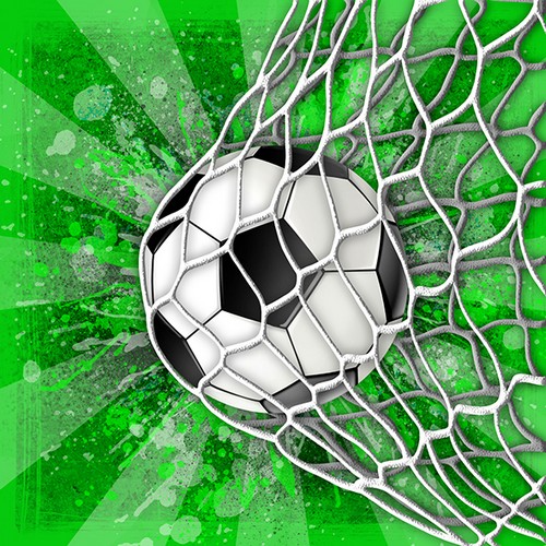 20 Servietten Volltreffer - Fussball im Netz 33x33cm