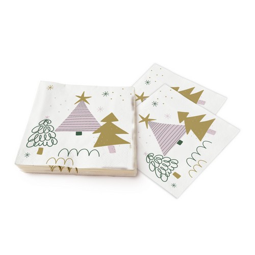 20 Servietten Three Trees - Elegante Bäume 33x33cm