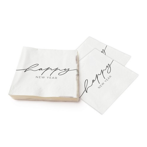 20 Servietten Fresh New Year - Einfach Happy New Year 33x33cm