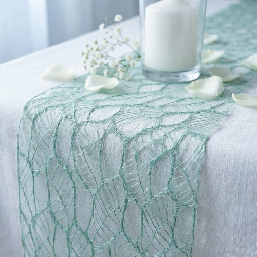 Tischläufer Nature Line Eucalyptus green - eukalyptusgrün 15cm x 15m