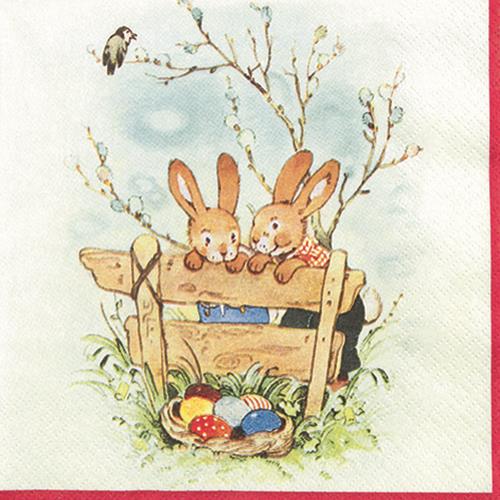 20 Servietten Bunny Friends - Hasen-Freundschaft 33x33cm
