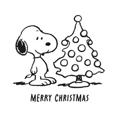 20 Servietten Christmas Snoopy weiss - Snoopy vor Weihnachtsbaum 33x33cm