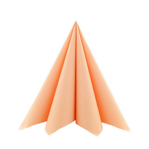 12 Servietten Linclass Airlaid Uni aprikot 40x40cm